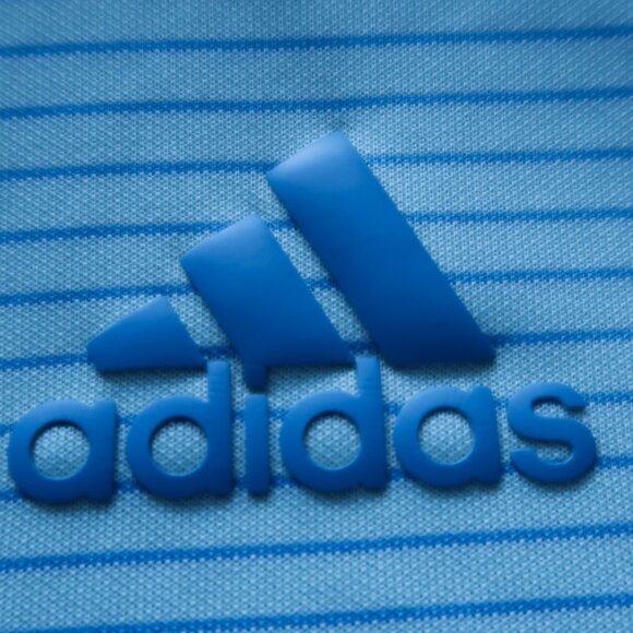 Adidas ClimaCool Lt Blue Striped (S) ⛳️ Flawless - Picture 1 of 11